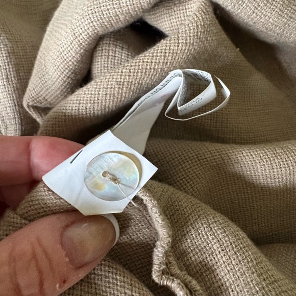 Zara Tan Textured Linen Top - Picture 4 of 5